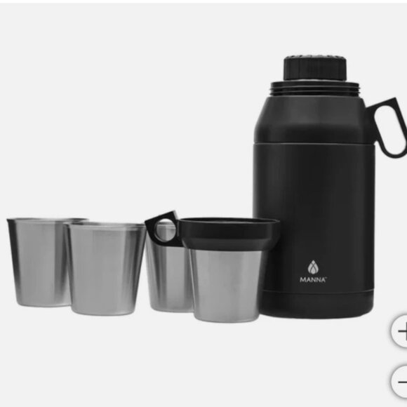 Manna, Insulated Stainless Steel Jug Bottle with 4 Stackable Cups - 64oz - Picture 3 of 8